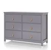 Комод Wood 6 ящиков (серый)