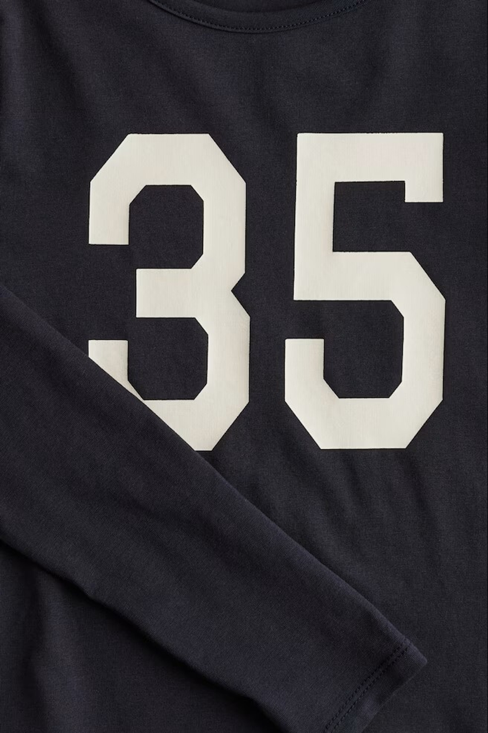 H&M Трикотажный топ с надписью, синий