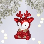 Ёлочная игрушка «Весёлый оленёнок» 8*5.5*11.5 см, Красный