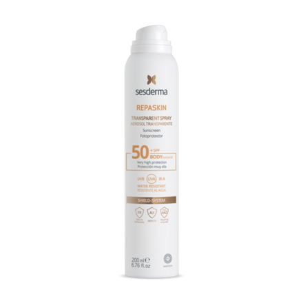 SESDERMA REPASKIN TRANSPARENT SPRAY Body sunscreen SPF 50