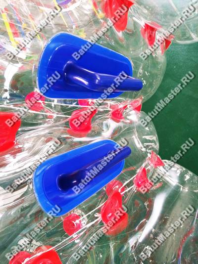 Бампербол ТПУ, диаметр 1 м, с красными держателями