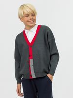 Кардиган для мальчика на пуговицах в школу AT1078 серый
