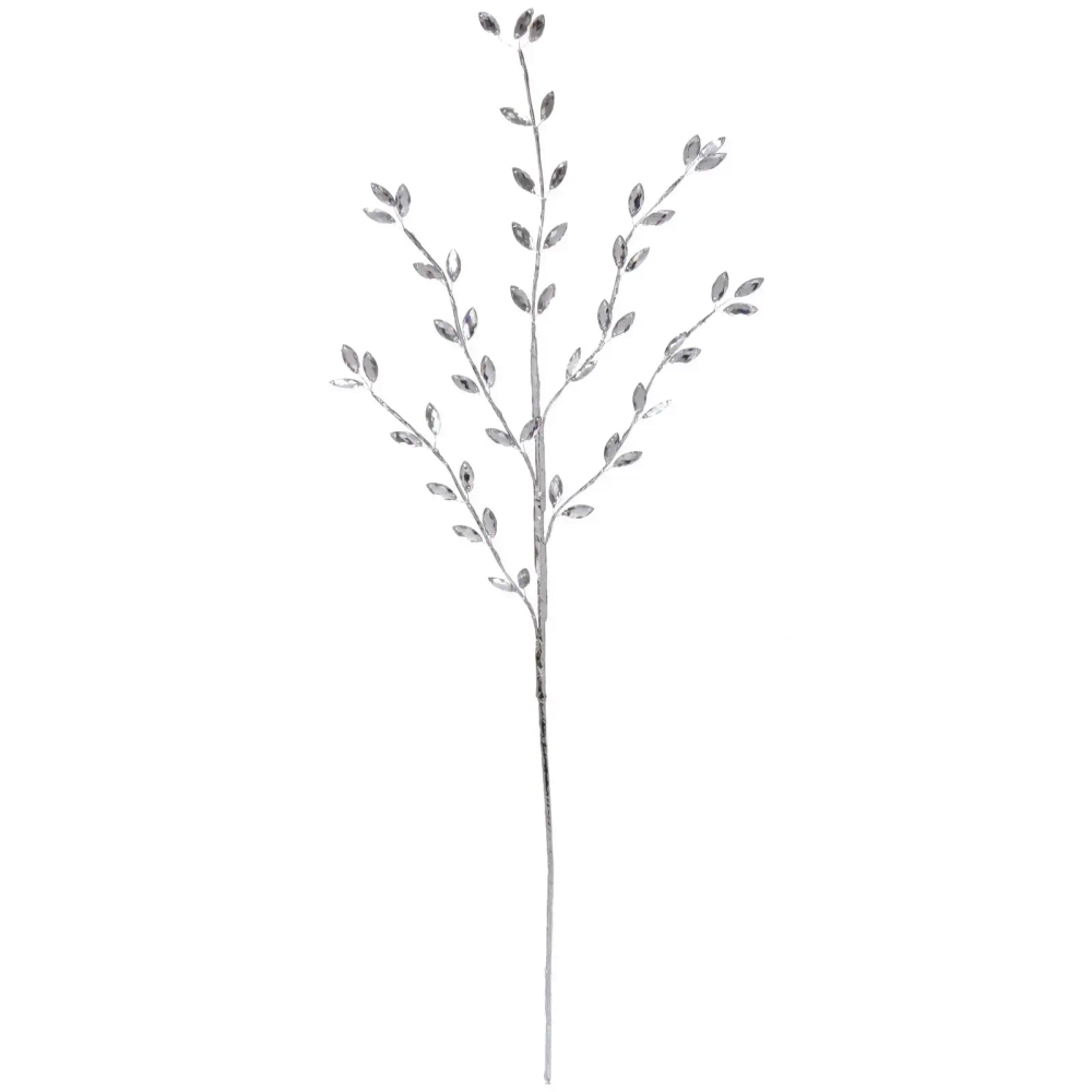 Ветка декоративная «Элегантный стиль» 80 смм, Серебро