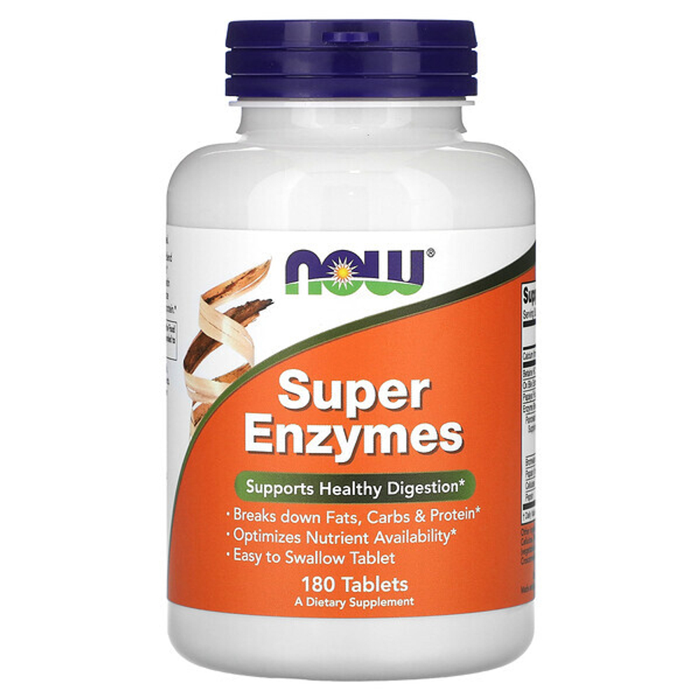 Super Enzymes (пищеварительные энзимы) 90 капсул NOW Foods