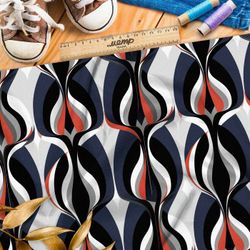 Ткань Ниагара Софт ретро орнамент