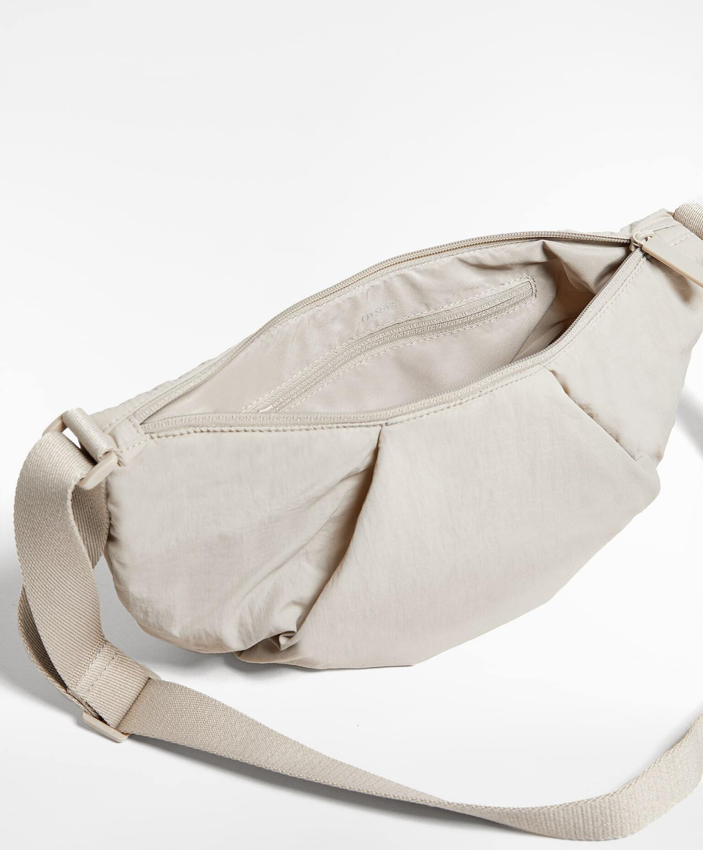 OYSHO Стеганая мини-сумка с плечевым ремнем, серо-коричневый