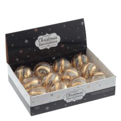 GAEM Набор из 12шт Украшение новогоднее "Шар", D 8 см, L35 W27 H8,5 см