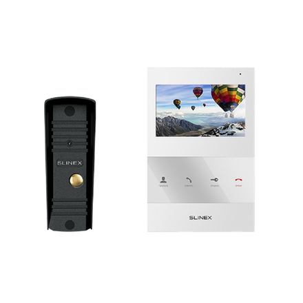 Комплект видеодомофона Slinex SQ-04M White + ML-16HR Black