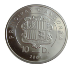 Андорра 10 динаров 2008 Кайтбординг Кайтсёрфинг Xtreme СЕРЕБРО