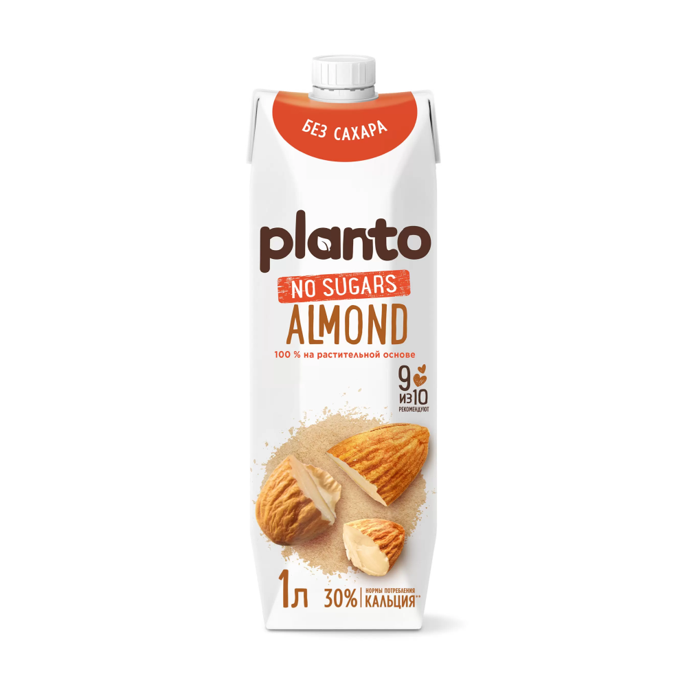 Молоко миндальное без сахара Planto, 1 л
