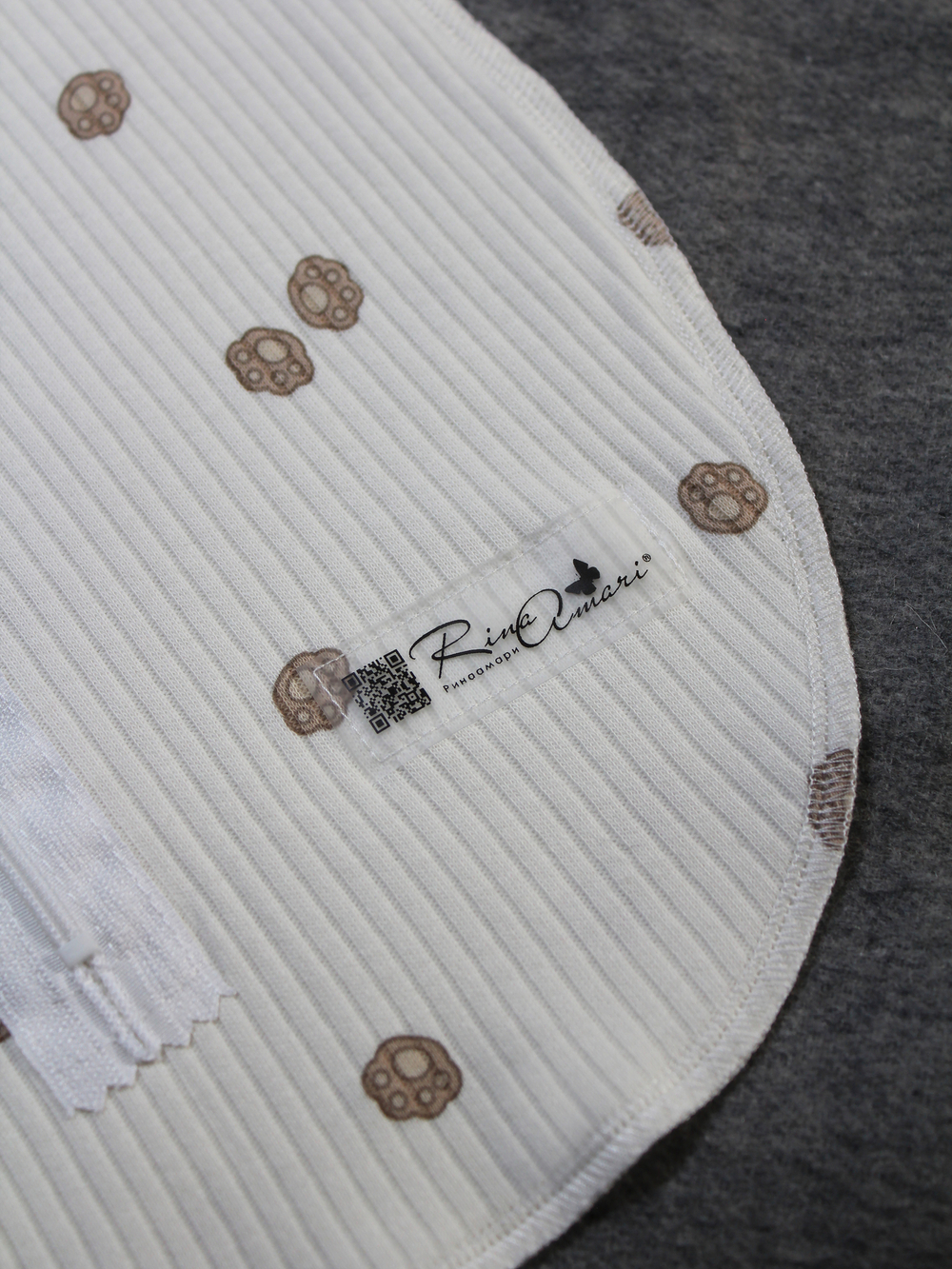 Пеленальный кокон Лапки Рубчик Экрю RinaAmari