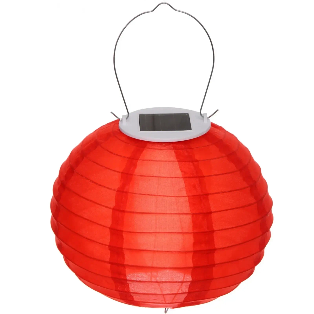 Светильник дачный на солн. батарее «Фонарик» 20 см, 1 лампа LED, с подвесом, Красный