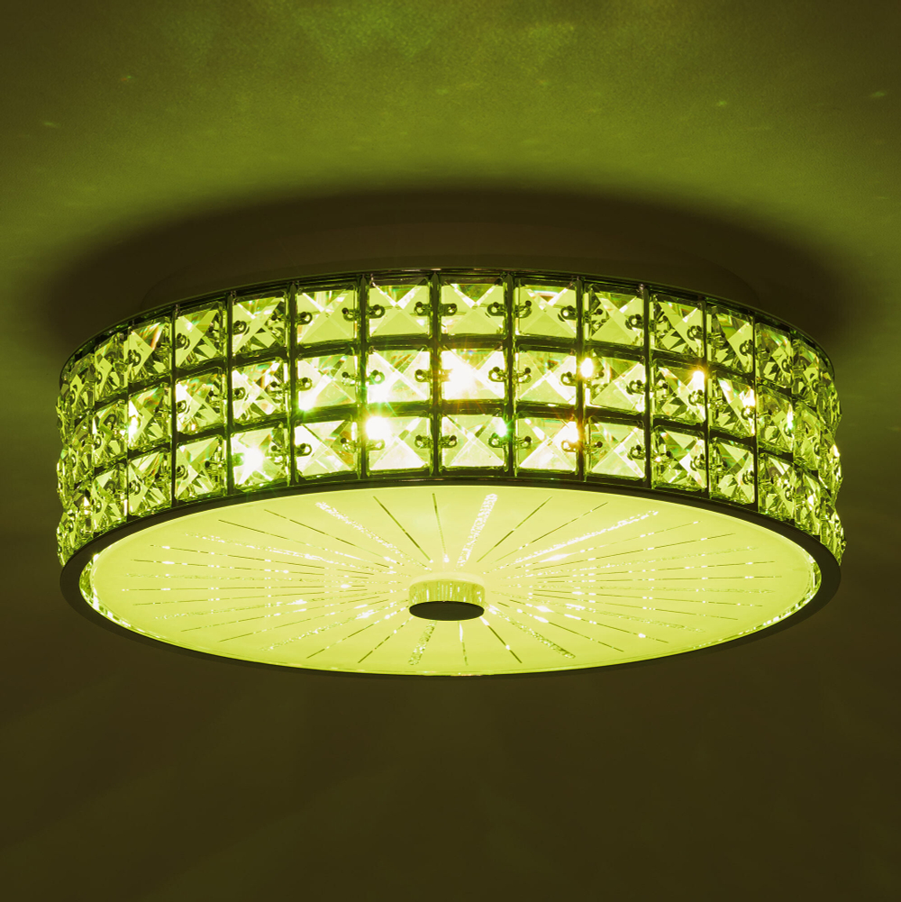 Citilux Портал CL32413G1 LED RGB Люстра хрустальная с пультом Хром