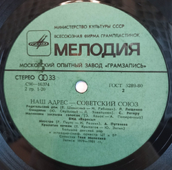 Сборник Мой Адрес Советский Союз Our Address Is The Soviet Union (USSR 1980)