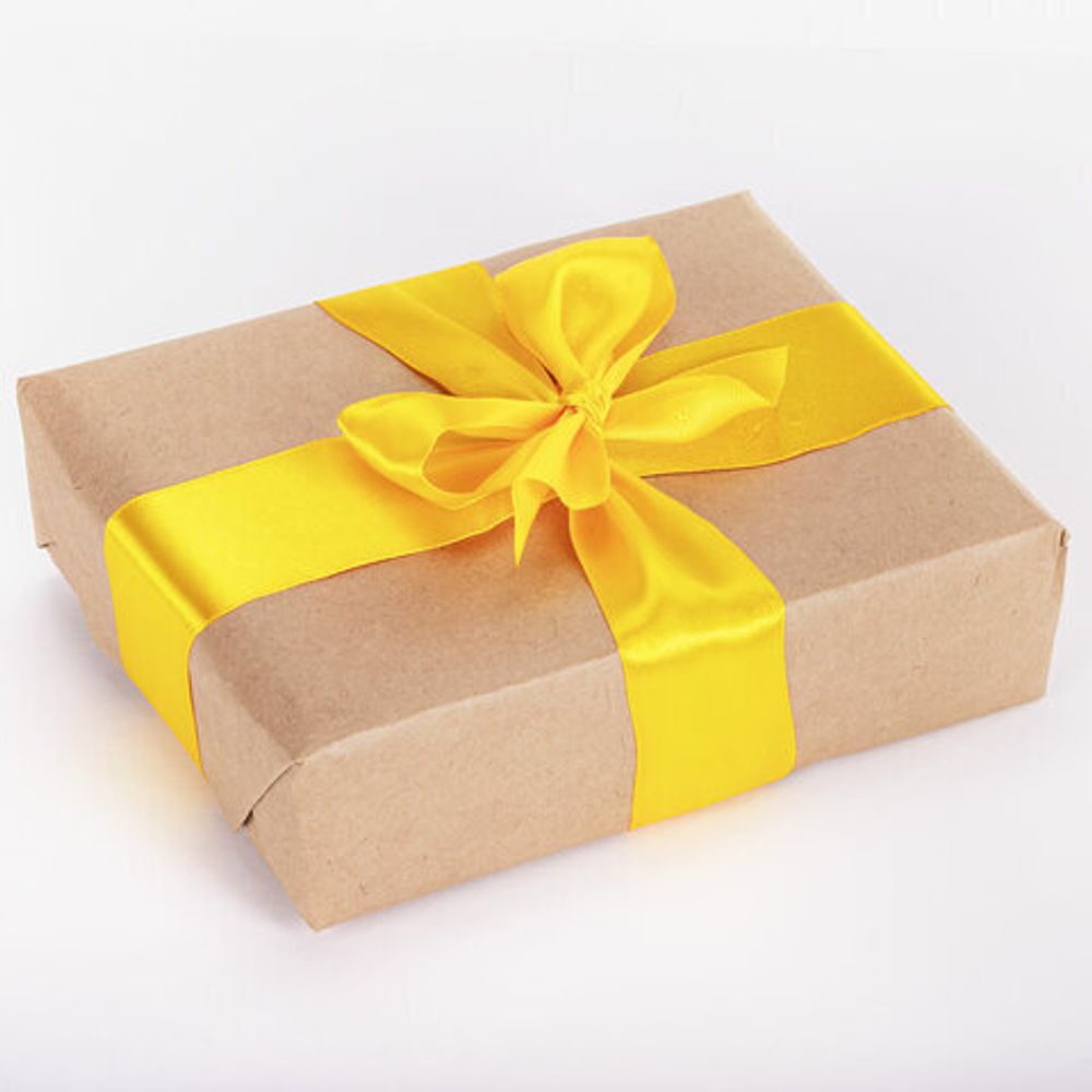 Лента атласная ширина 50 мм, длина 23 м, желтая, BRAUBERG, 591525