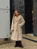 Шуба Lux макси бежевый