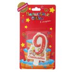 Свеча в торт цифра 9 "Счастливая"