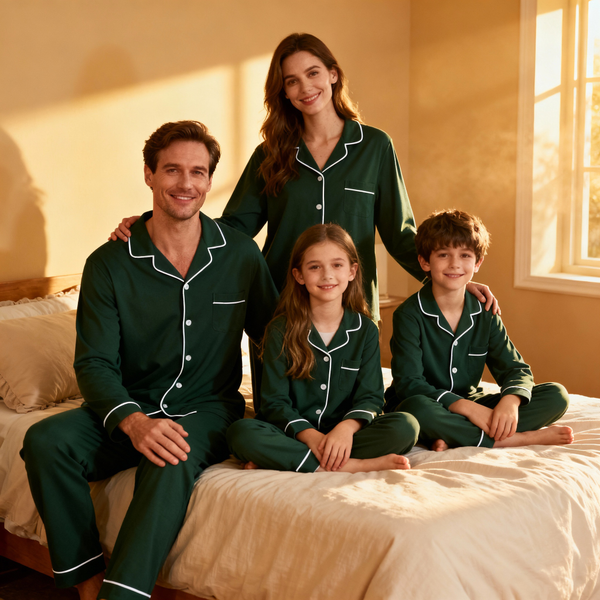 Ihomewear Семейная идиллия в деталях: Где купить парные классические пижамы для всей семьи