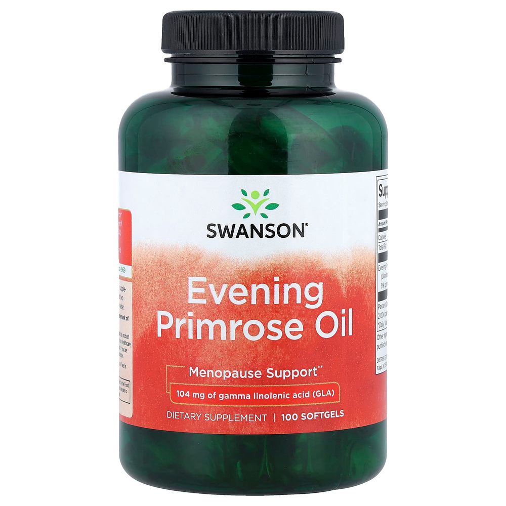 Swanson Vitamins, Масло примулы вечерней, 104 мг, 100 капсул