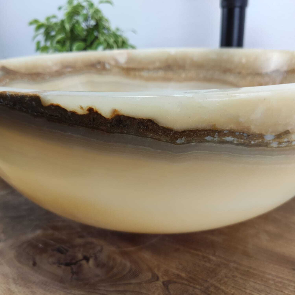 Раковина из оникса Bowl Yellow TinLip BO-60983 45*45*17