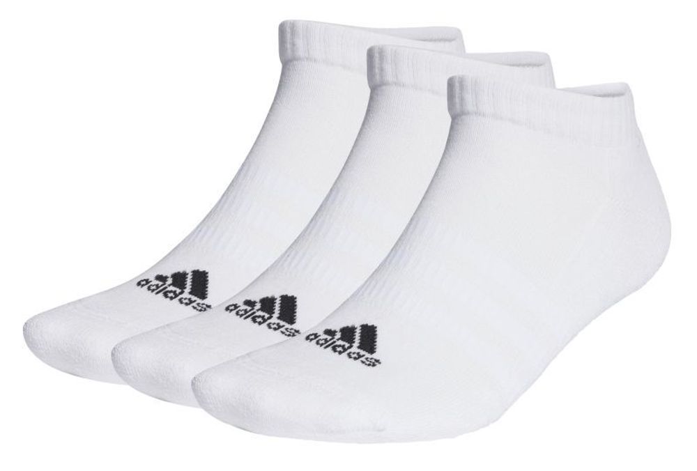 Теннисные носки Adidas Cushioned Low-Cut Socks 3P - white/black