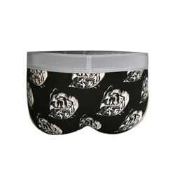 Мужские трусы брифы черные с принтом DARKZONE DZN6125