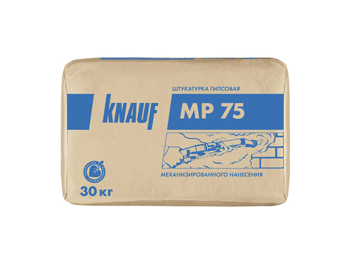 Штукатурка гипсовая машинная Knauf МП-75, 30 кг