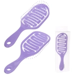 Расческа массажная продувная «МАРЦИПАН», цвет сиреневый, 8*24см (пластиковая коробка)●
