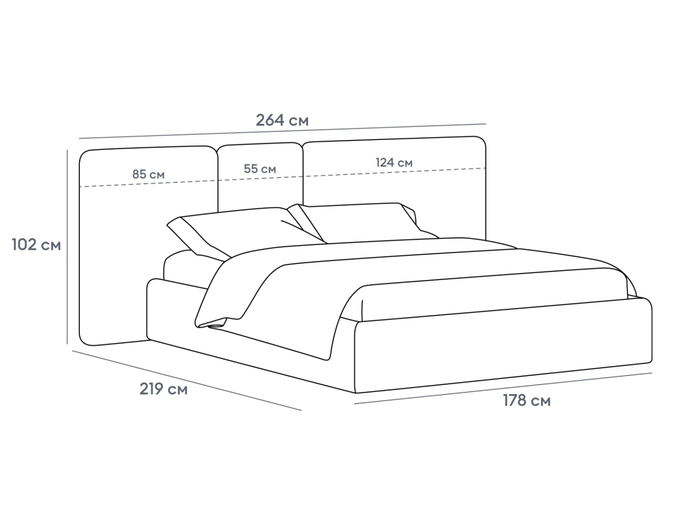 Кровать Atessa с подъемным механизмом