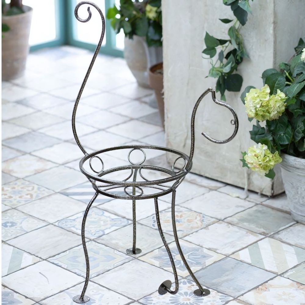 Подставка для цветов напольная "Кот" на 1 горшок, металл М0000060