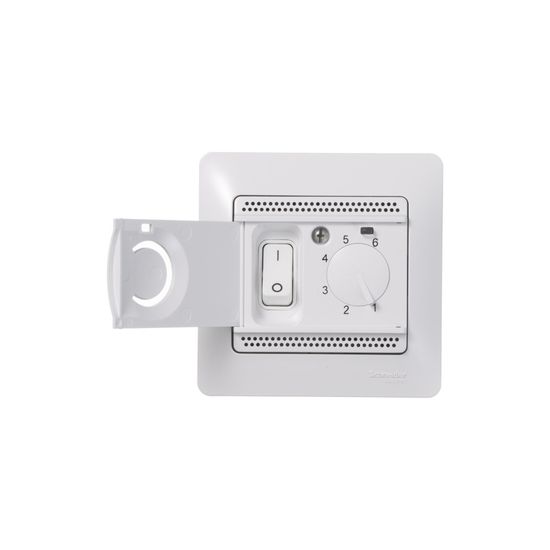 Термостат Glossa электронный для теплого пола с датчиком +5град.C +50град.C 10А в сборе бел. SchE GSL000138