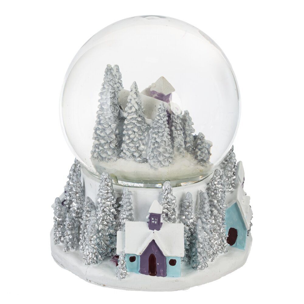 GAEM Фигур декор в стекл шаре "Снеговик/Дом" (подсв, муз, вьюга, AAAх3 н/п), D 10 см, L12 W11,5 H14 см, 2