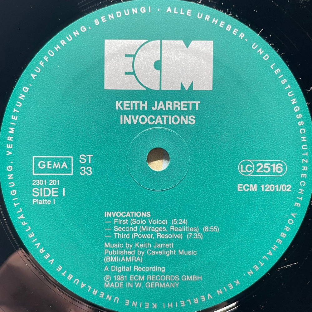 Keith Jarrett ‎– Invocations / The Moth And The Flame 2LP (Германия 1981г.) ECM