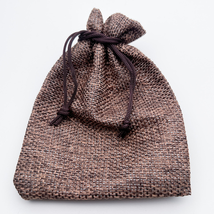 Холщовый мешочек, цвет коричневый, размер около 12*9 см, цена за 1 шт