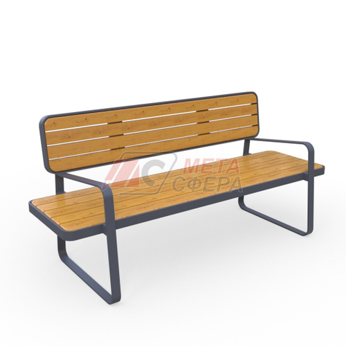 Скамейка Мадрид Кросс с подлокотниками