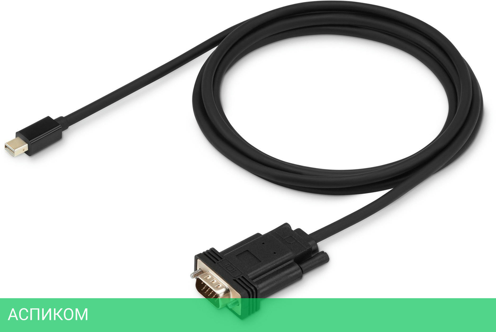 Кабель Buro miniDisplayport (m)/VGA (m) 1.1v 2 м BHP MDPP-VGA-2 черный