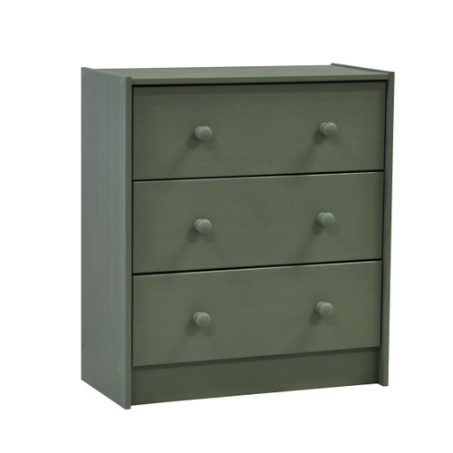 Dipriz Комод Раст 3 ящика из сосны, с органайзерами для вещей и игрушек, 62х30х68, эвкалипт