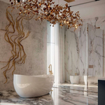 Напольный смеситель для ванны с душевым комплектом ALEXIA 368503DOC золотой