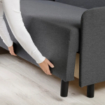 3-местный диван с кушеткой - IKEA BRUKSVARA/БРУКСВАРА ИКЕА, 203х85х80 см, черный