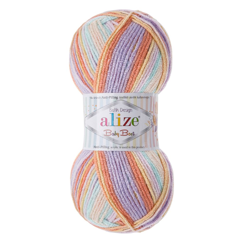 Пряжа Alize (Ализе) Baby Best Batik / уп.5 мот. по 100 г, 240м, 7931 секционный