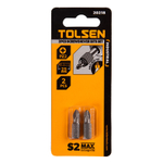 TOLSEN (TT20218) Набор вставок (бит) торцевых 1/4", Pozidriv, PZ2, 25 мм, 2 предмета