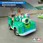 Детский электромобиль для парка развлечений «Зелёный патруль» двухместный, полный привод