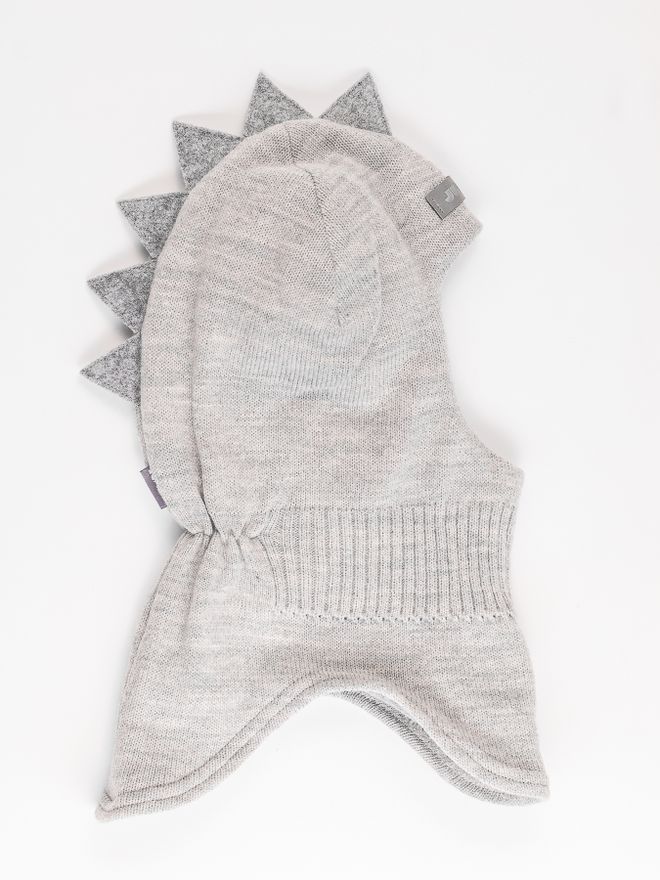 Шлем весенний/осенний вязаный (Жемчужно-серый) ОРЕО*