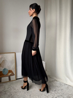 Платье тёмно-серое, S