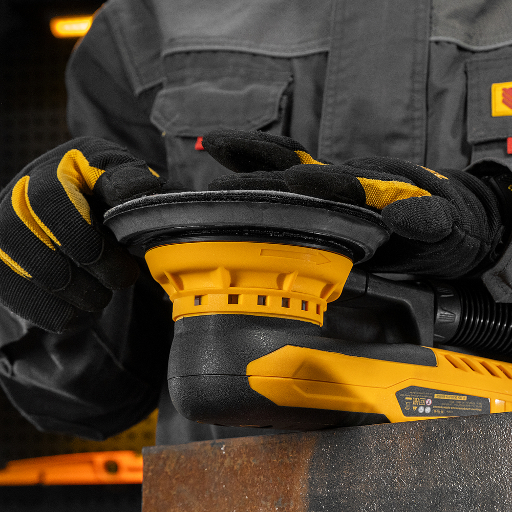 Машина шлифовальная орбитальная бесщет OS-150-BL, 350 Вт, 4000-10000 об/мин Denzel