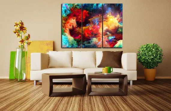 Модульная картина "Абстракция цветов"