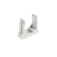 Крепеж-клипса для трубы 32 мм прямого монтажа серая 25 шт