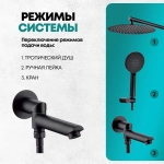 Душевая система Grocenberg GB5001 Черный матовый