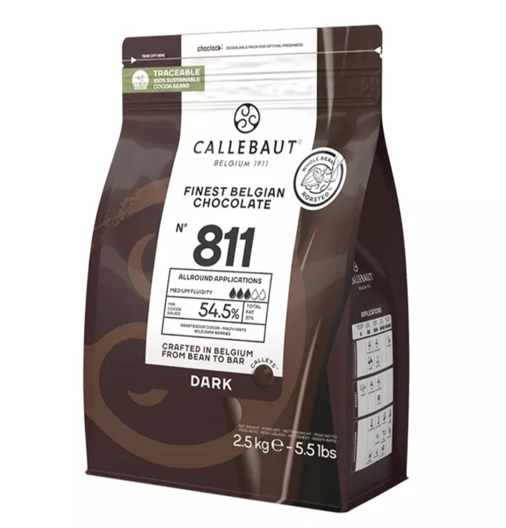 Шоколад темный Callebaut 54,5%, 2,5 кг