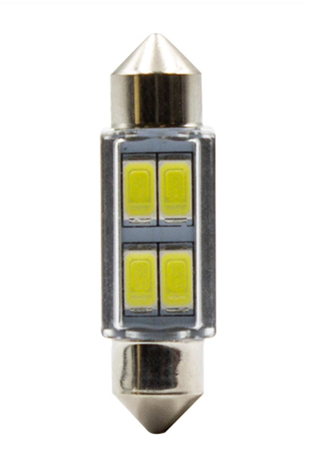Лампа светодиодная 12 B 2,2W SV8.5 белый 4 SMD T11x36 2 шт. блистер Маяк ORIGINAL PRO